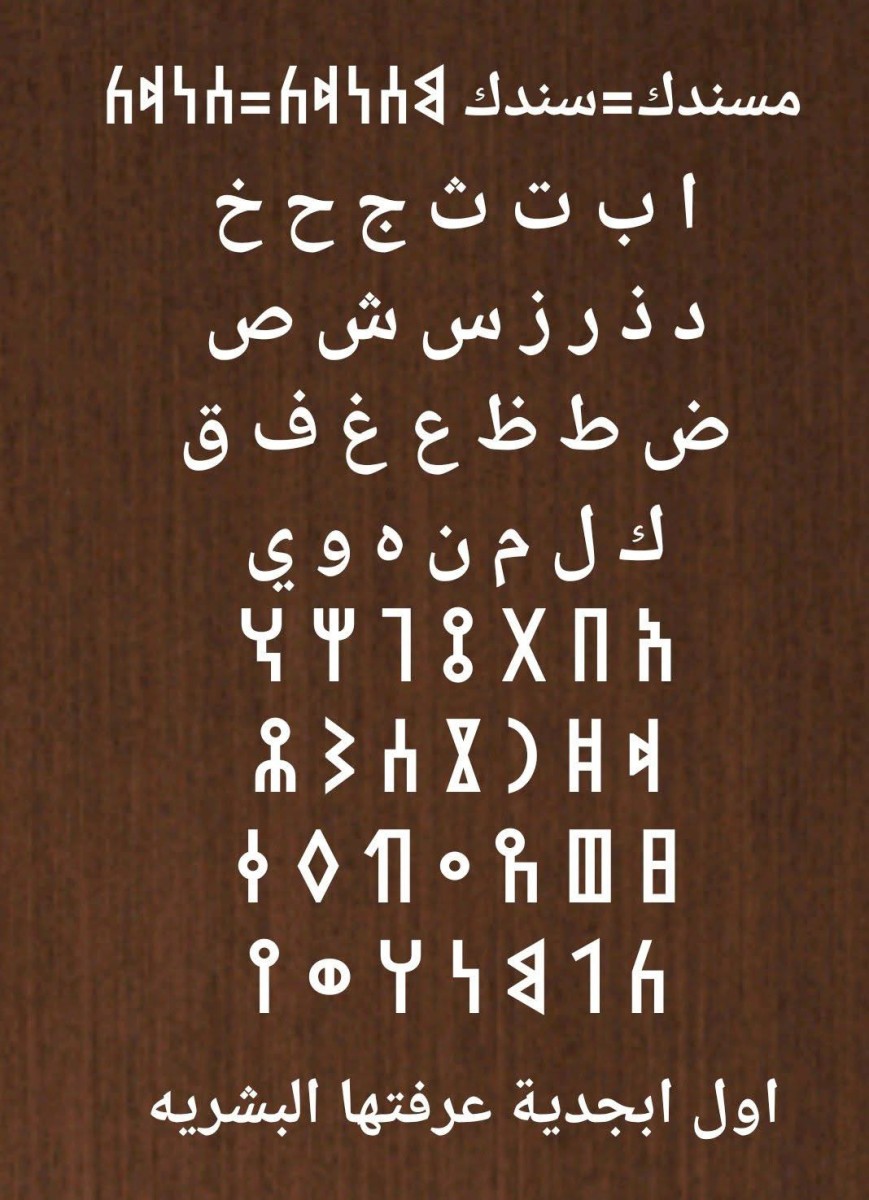 أول ابجدية عرفتها البشرية